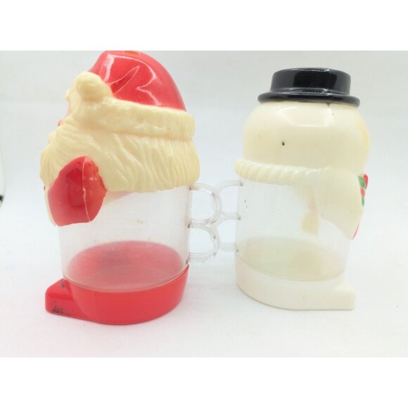 Vrg. Santa Claus & Snowman Plastic Sippy Cups Hong Kong 5.5" READ - Picture 6 of 16